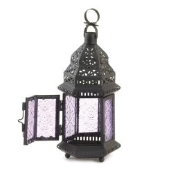 Wholesale Purple Moroccan Style Lantern -Unique Candle 10016122 2