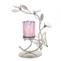 Wholesale Purple Butterfly Candleholder -Unique Candle 10016360 2