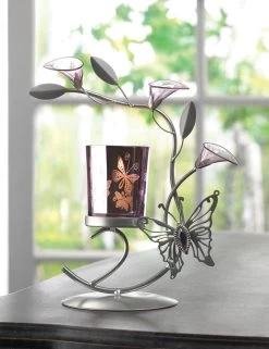 Wholesale Purple Butterfly Candleholder