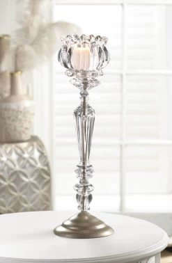Wholesale Crystal Flower Candle Stand