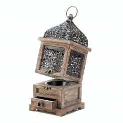 Wholesale Large Flip-Top Wooden Lantern