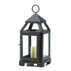 Wholesale Black Mini Contemporary Lantern -Unique Candle 10018083 2