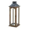 Wholesale Large Simple Metal Top Wooden Lantern