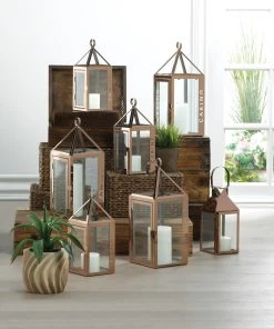 Wholesale Rose Gold Candle Lantern -Unique Candle 10018509 2