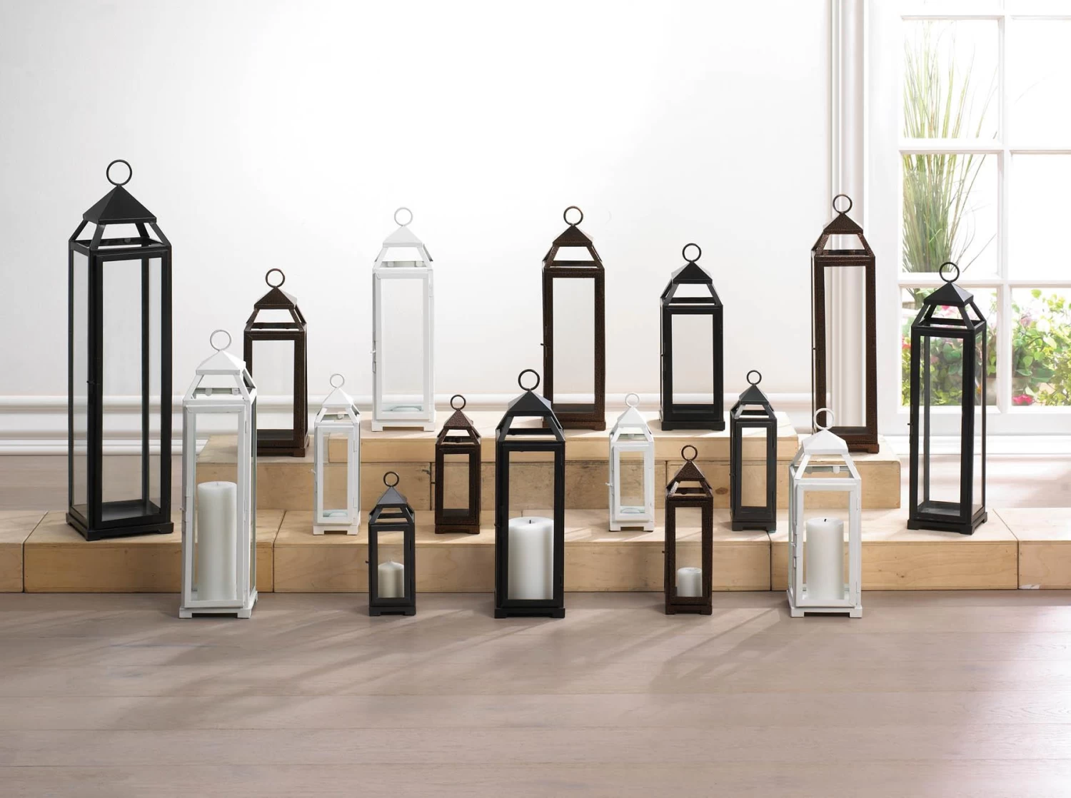 Wholesale Medium Country White Open Top Lantern 3 Wholesale Medium Country White Open Top Lantern - Image 3