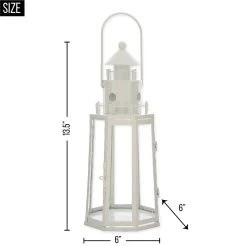 Wholesale White Lighthouse Lantern -Unique Candle 10019088 2