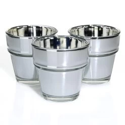 Eastland Flowerpot Votive Holder Mirrored Set Of 72