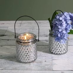 Eastland Hanging Mercury Patterned Holder 3.5" Set Of 12 -Unique Candle 1144 7591