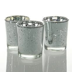 Richland Silver Mercury Votive Holders Set Of 12