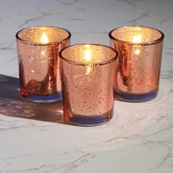 Richland Rose Gold Mercury Votive Holder Set Of 72 -Unique Candle 1148 8173 61decc2b c842 46e6 86c7 814e2e9fd50d