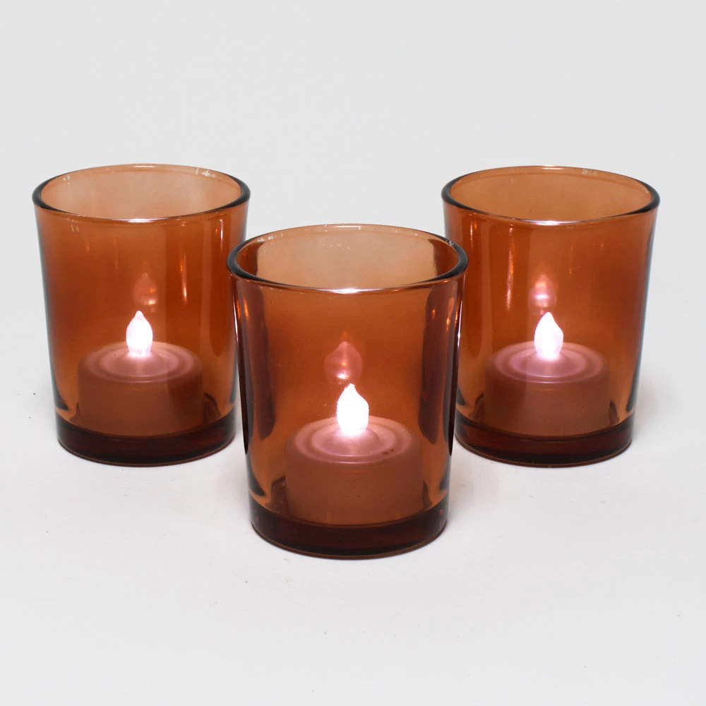 Eastland Votive Holder Amber Set Of 72 2 Eastland Votive Holder Amber Set Of 72 - Image 2