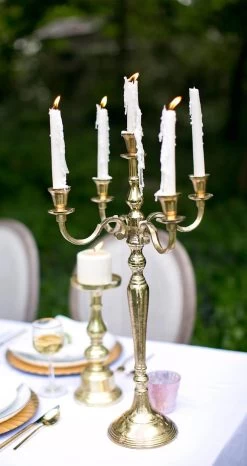Gold Moretti Candelabra 25in
