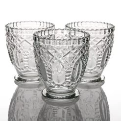 Richland Royal Textured Glass Votive Holder Grande Clear Set Of 36