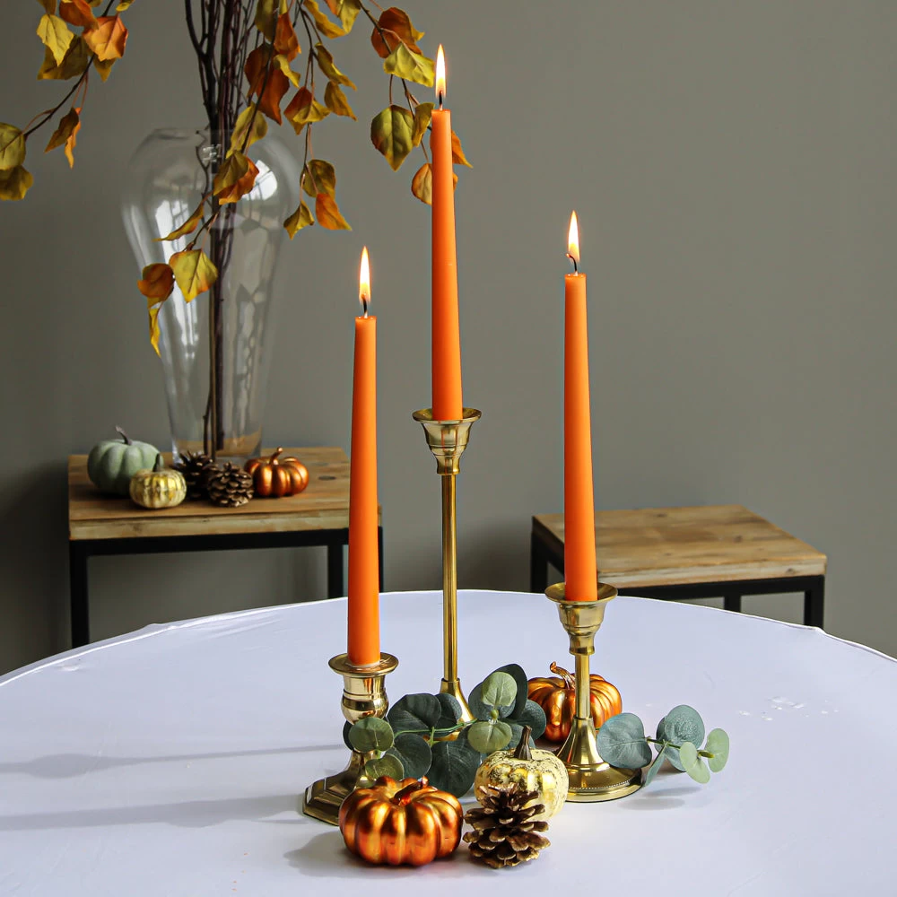 Gold Metal 3.75" Taper Candle Holder, Antique Candlestick 3 Gold Metal 3.75" Taper Candle Holder, Antique Candlestick - Image 3