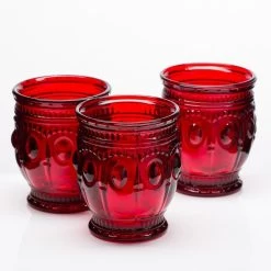 Richland Vintage Charm Candle Holder Red Set Of 6