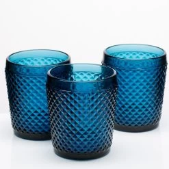 Richland Diamond Candle Holder Navy Blue Set Of 48