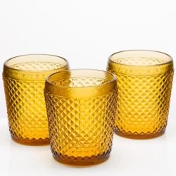 Richland Diamond Candle Holder Amber Set Of 48 -Unique Candle 1451 1