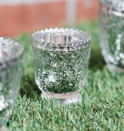 Richland Holder Royal Mercury Petite Silver Set Of 12 -Unique Candle 1459 c5f1d7e1 f66f 4211 a05a b7f19c78b981