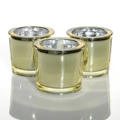 Richland Chunky Votive Holder Gold Mirrored Set Of 12