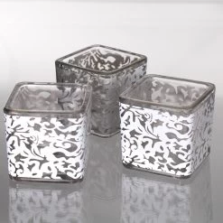 Richland Votive Holder Square White Lace Set Of 72