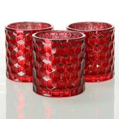 Richland Votive Holder Honeycomb Red Mercury Set Of 48
