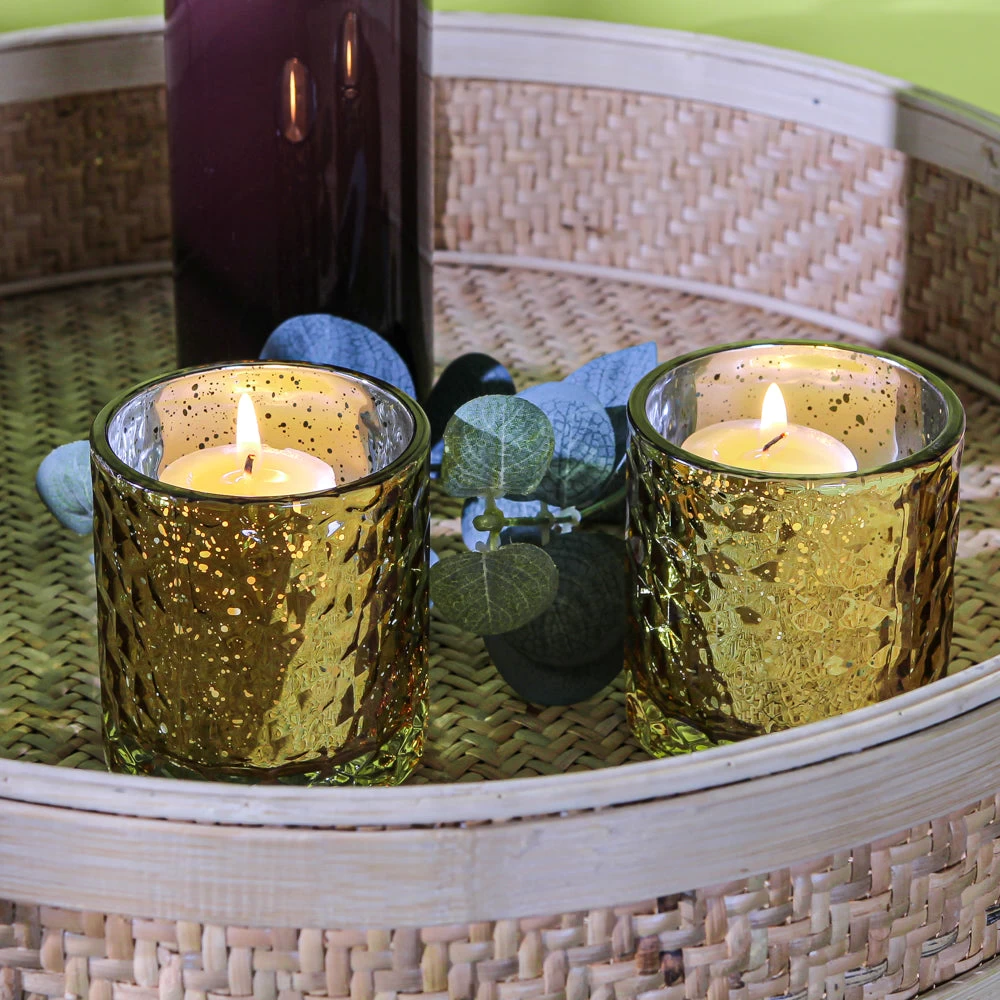 Richland Votive Holder Honeycomb Amber Mercury Set Of 48 2 Richland Votive Holder Honeycomb Amber Mercury Set Of 48 - Image 2