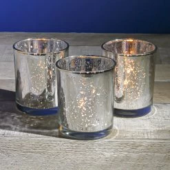 Richland Votive Holder Grande Silver Mercury Set Of 12 -Unique Candle 1577 8165