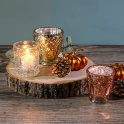 Richland Votive Holder Clear Textured Glass Set Of 12 -Unique Candle 1580 7977