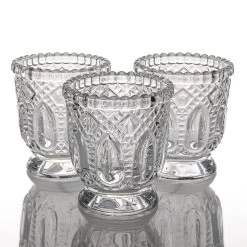 Richland Royal Textured Glass Votive Holder Petite Clear Set Of 12