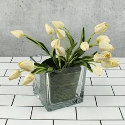 Richland Square Glass Cube Vase Set Of 3 (4"/5"/6") -Unique Candle 1709555 3530 395d2c19 e922 4cb0 87b6 7dc1f469d5aa