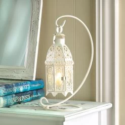 Wholesale White Fancy Lantern With Stand