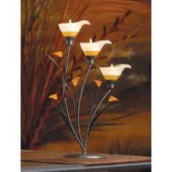 Wholesale Amber Lilies Tealight Holder