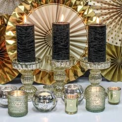Richland Metallic Gold Mercury Votive Holders Set Of 12 -Unique Candle 41d30354 6c0a 4d54 93db 1307aadaef7d