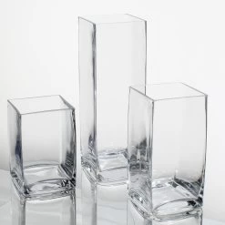 Eastland Square Vases 6", 8" & 12" Set Of 18