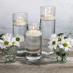 Eastland Cylinder Floating Candle Holders 7.5" , 9" & 10.5" Set Of 36 -Unique Candle 6019 4883 032b85f4 8794 4ad7 ad0e b41ea0cbd78e