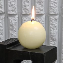 Richland Sphere Candle 3" Ivory Set Of 12 -Unique Candle 6201 5887 2 387dfbba e34a 45e4 8562 a45bfdae1716