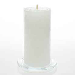 Richland Rustic Pillar Candle 3"x 6" White Set Of 6