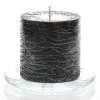 Richland Rustic Pillar Candle 3"x 3" Black Set Of 12