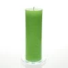 Richland Rustic Pillar Candle 3"x 9" Green Set Of 12
