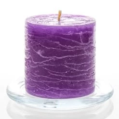 Richland Rustic Pillar Candle 3"x 3" Lavender Set Of 48