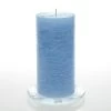 Richland Rustic Pillar Candle 3"x 6" Light Blue Set Of 6