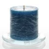 Richland Rustic Pillar Candle 3"x 3" Navy Blue Set Of 12