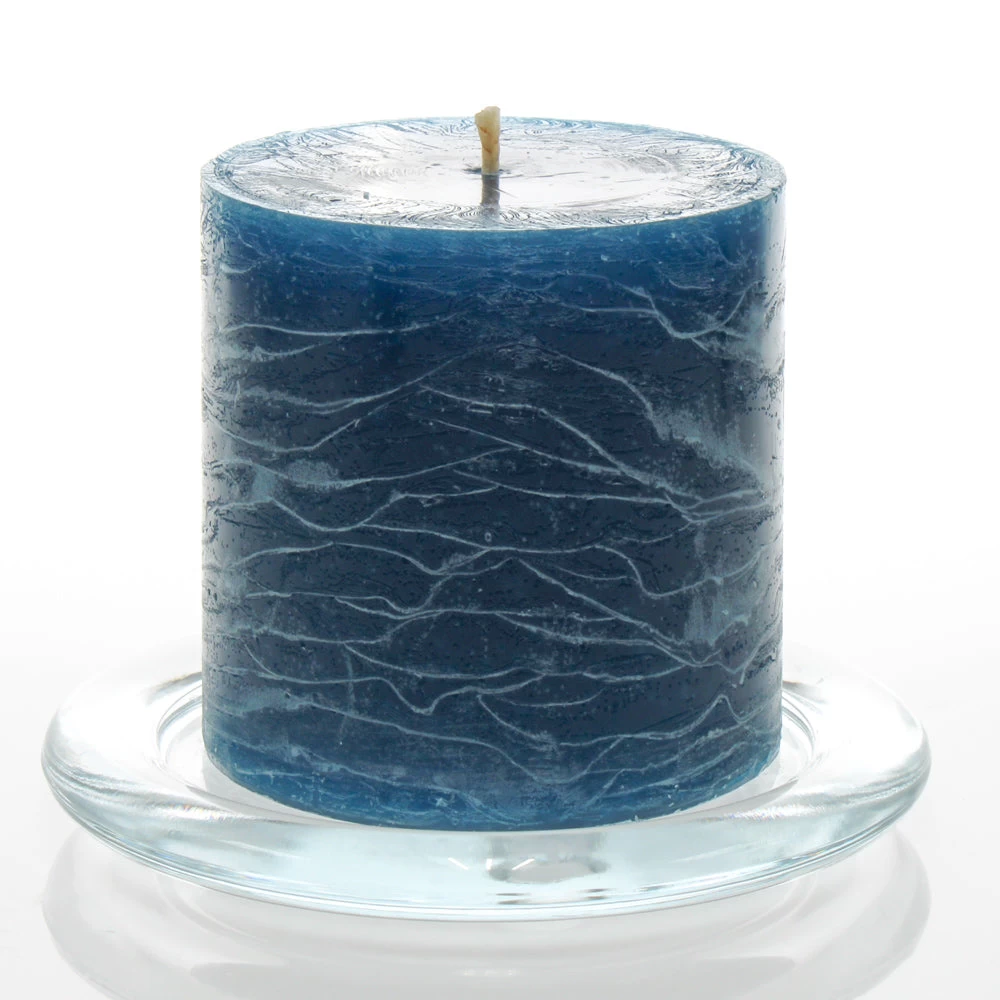Richland Rustic Pillar Candle 3"x 3" Navy Blue Set Of 48 1 Richland Rustic Pillar Candle 3"x 3" Navy Blue Set Of 48