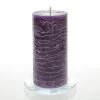 Richland Rustic Pillar Candle 3"x 6" Purple Set Of 6
