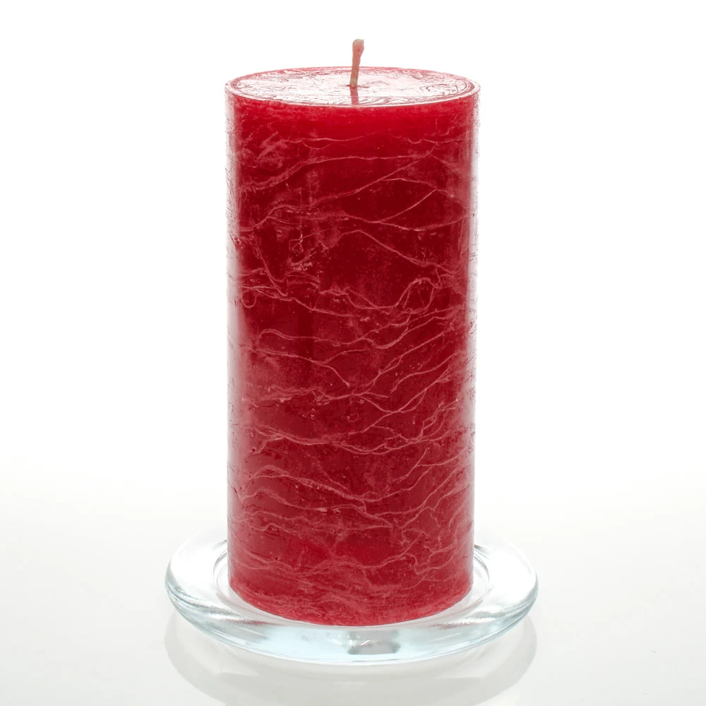 Richland Rustic Pillar Candle 3"x 6" Red Set Of 6 1 Richland Rustic Pillar Candle 3"x 6" Red Set Of 6