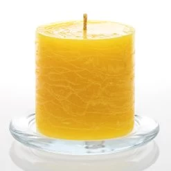 Richland Rustic Pillar Candle 3"x 3" Yellow Set Of 48