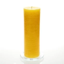 Richland Rustic Pillar Candle 3"x 9" Yellow Set Of 12