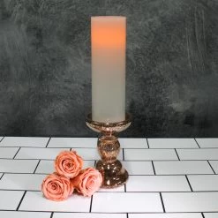 Richland Flameless LED Pillar Candles 3"x9" White Set Of 6 -Unique Candle 7109 4413 34d680aa 5e35 420d b42f 5cbf3896cb37