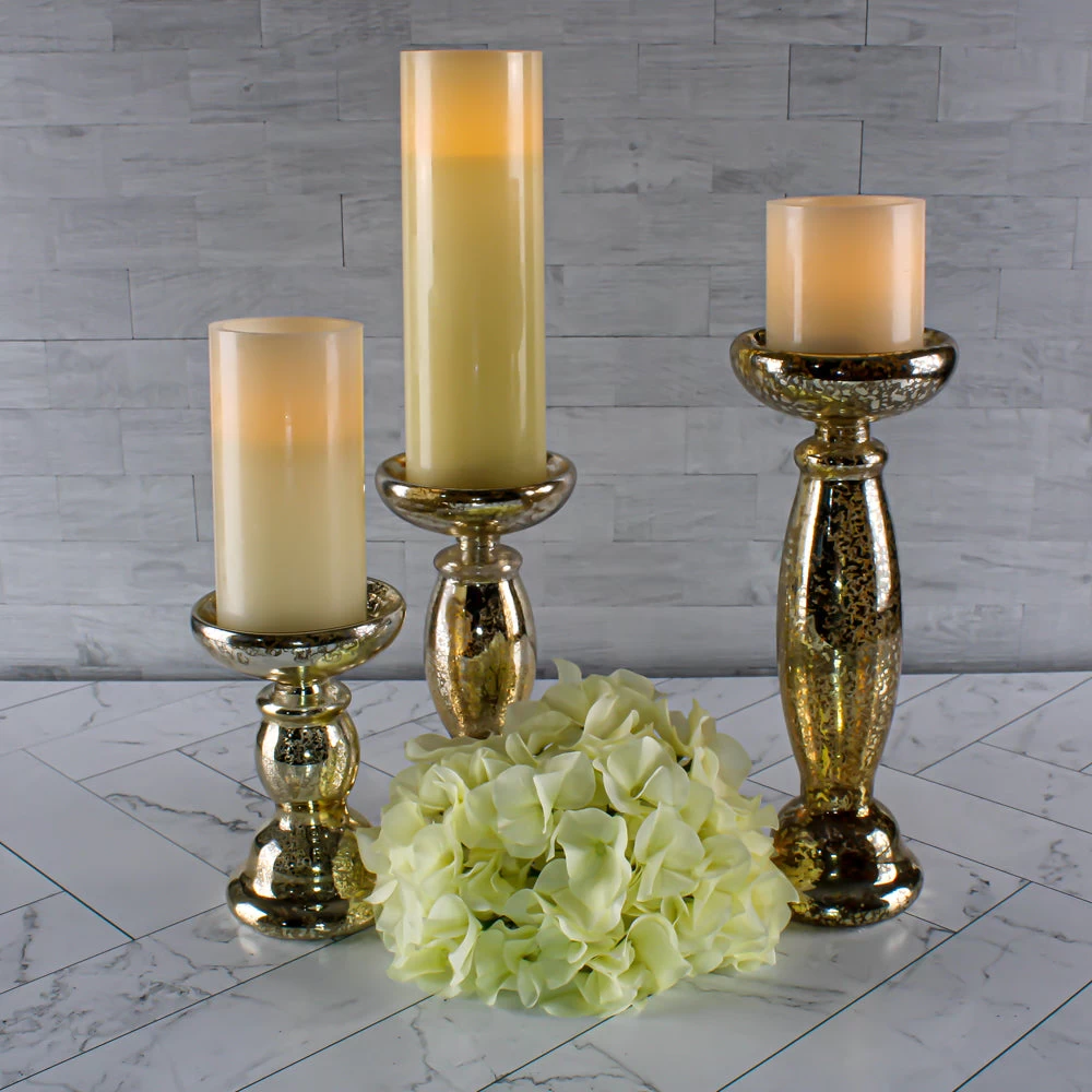 Richland Flameless LED Pillar Candles 3"x3", 3"x6" & 3"x9" Ivory Set Of 18 4 Richland Flameless LED Pillar Candles 3"x3", 3"x6" & 3"x9" Ivory Set Of 18 - Image 4