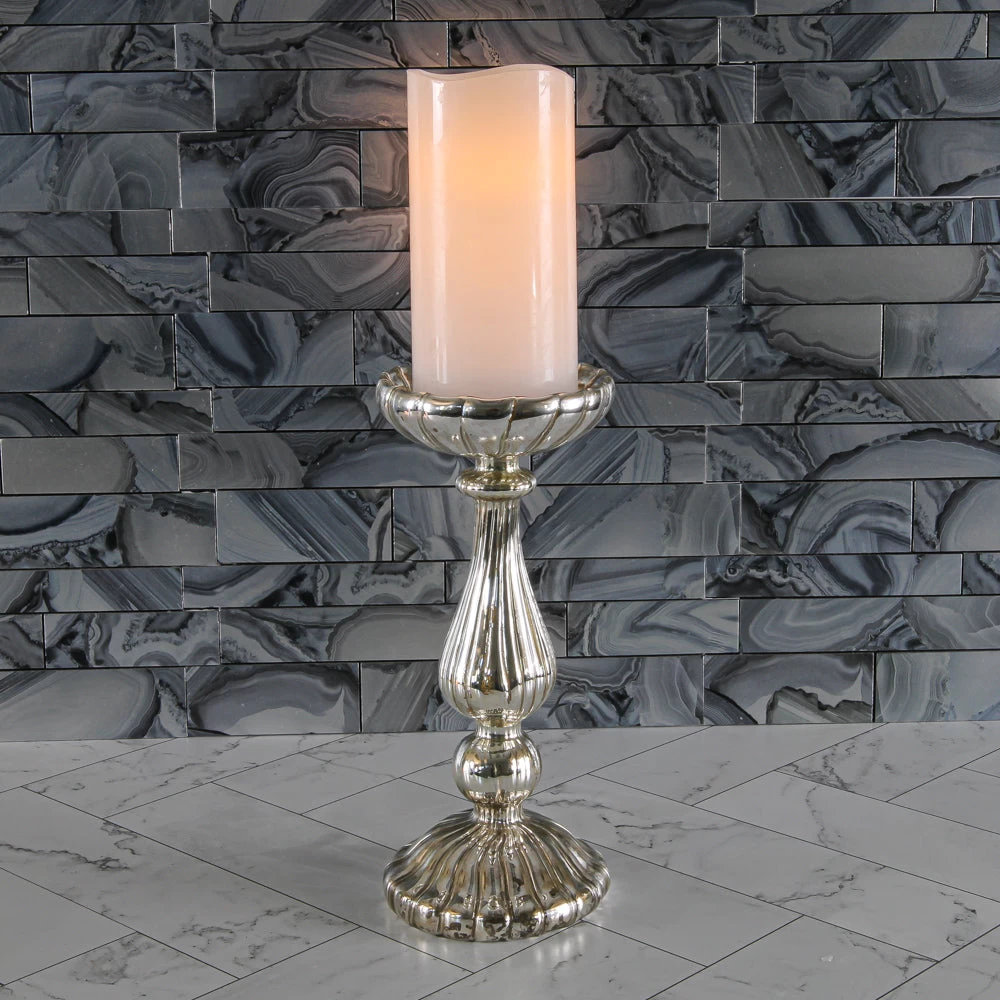 Richland Flameless LED Wavy Top Pillar Candle White 3"x6" Set Of 6 2 Richland Flameless LED Wavy Top Pillar Candle White 3"x6" Set Of 6 - Image 2
